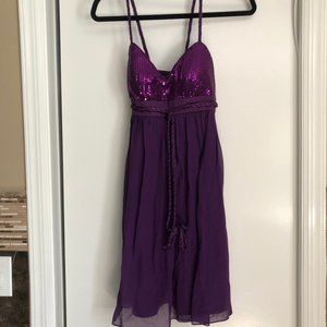 Democracy purple dress size 2 with sequins